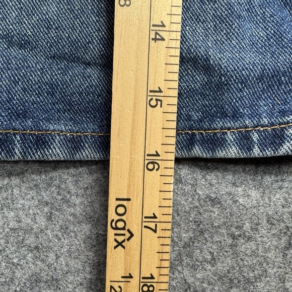 Vintage Y2K L.E.I. Mid Rise Denim Mini Jean Skirt Womens Size 9 90s Preppy Indie - Picture 3 of 9